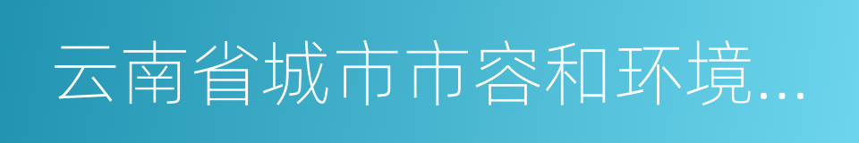 云南省城市市容和环境卫生管理实施办法的同义词