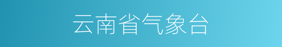 云南省气象台的同义词