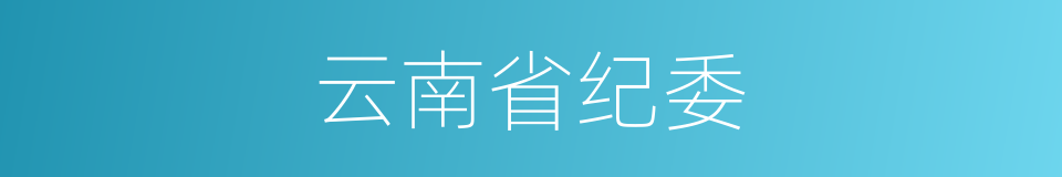 云南省纪委的同义词