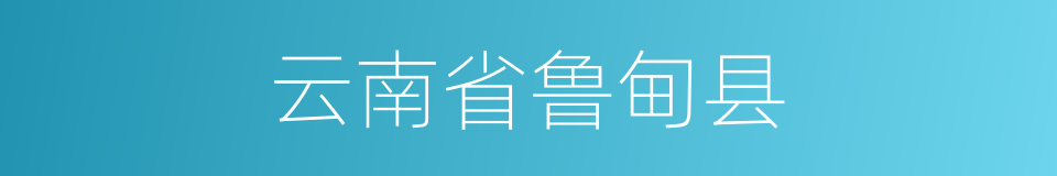 云南省鲁甸县的同义词