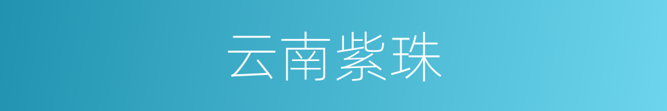 云南紫珠的同义词