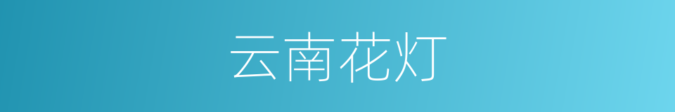 云南花灯的同义词