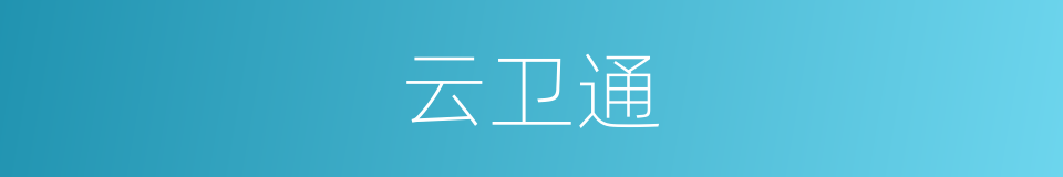 云卫通的同义词