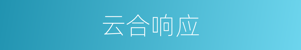 云合响应的意思