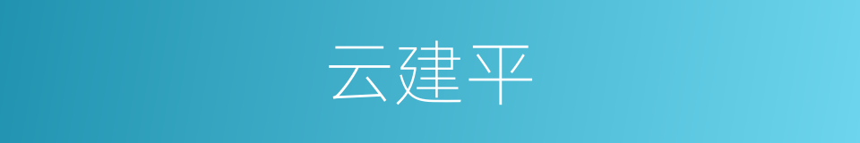 云建平的同义词