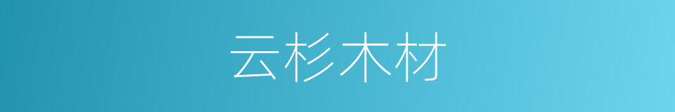 云杉木材的同义词