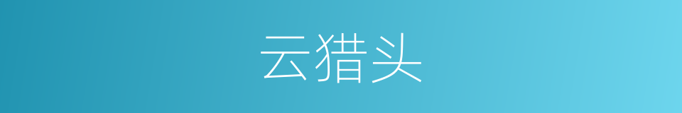 云猎头的意思