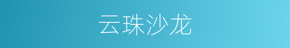 云珠沙龙的同义词