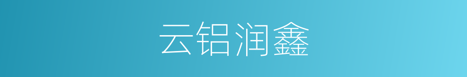 云铝润鑫的同义词