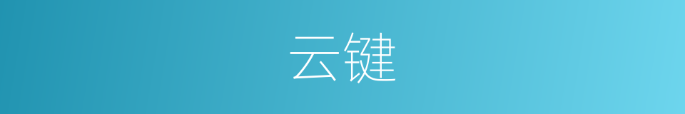 云键的同义词