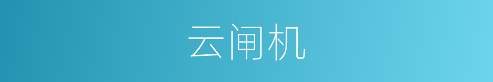 云闸机的同义词