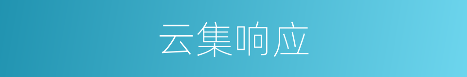 云集响应的意思