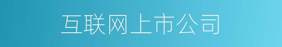 互联网上市公司的同义词