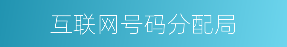 互联网号码分配局的同义词