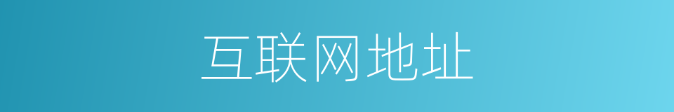 互联网地址的同义词