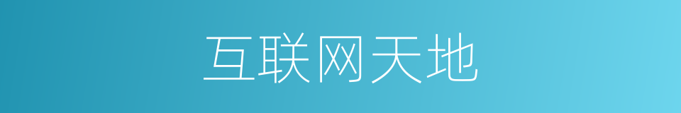 互联网天地的同义词