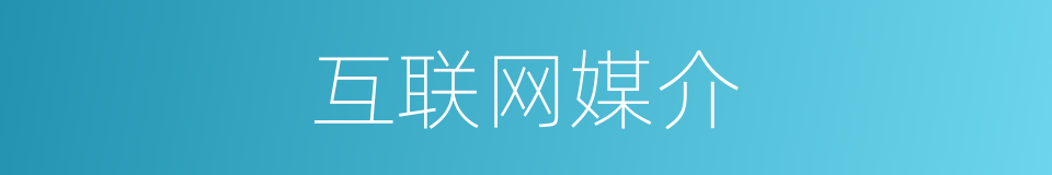 互联网媒介的同义词