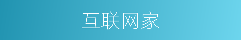 互联网家的同义词