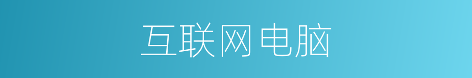 互联网电脑的同义词