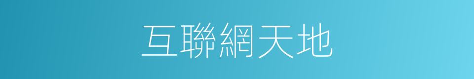 互聯網天地的同義詞