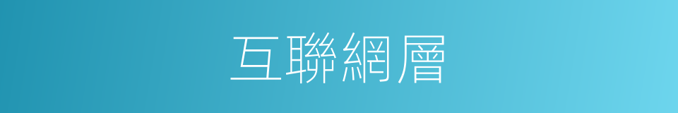 互聯網層的同義詞
