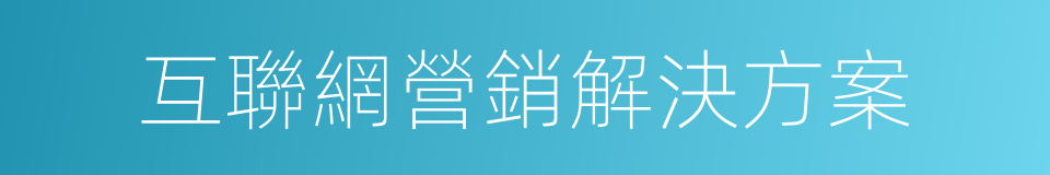 互聯網營銷解決方案的同義詞