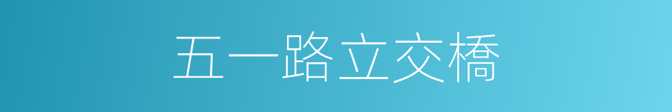 五一路立交橋的同義詞
