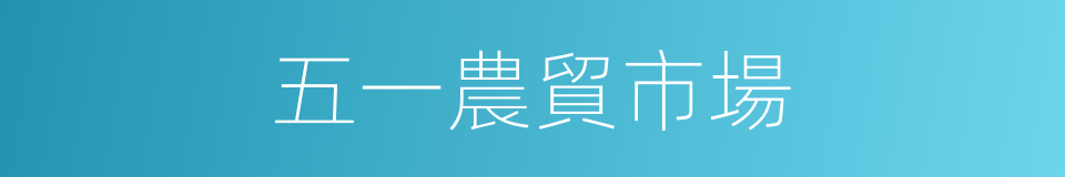 五一農貿市場的同義詞