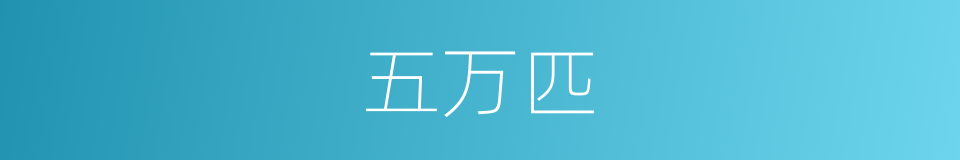 五万匹的同义词