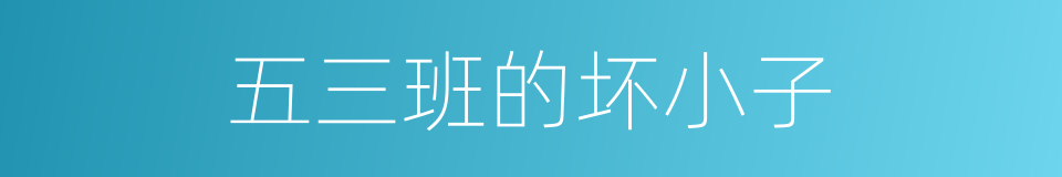 五三班的坏小子的同义词