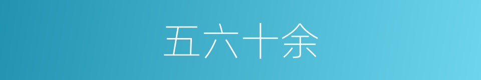 五六十余的同义词