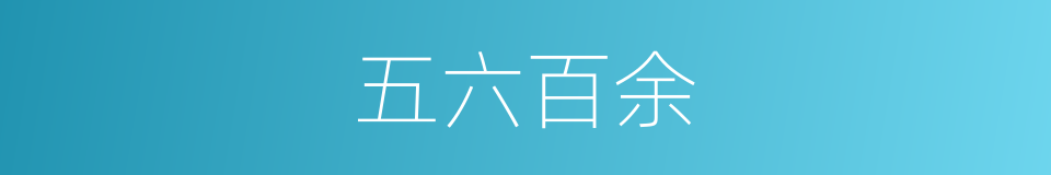 五六百余的同义词