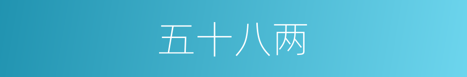 五十八两的同义词