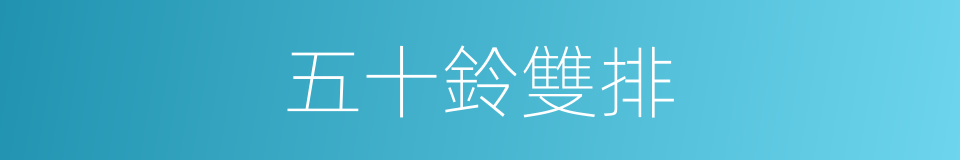 五十鈴雙排的同義詞