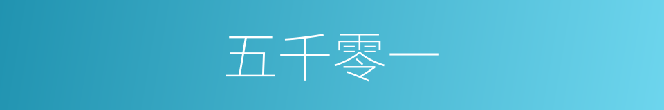 五千零一的同义词