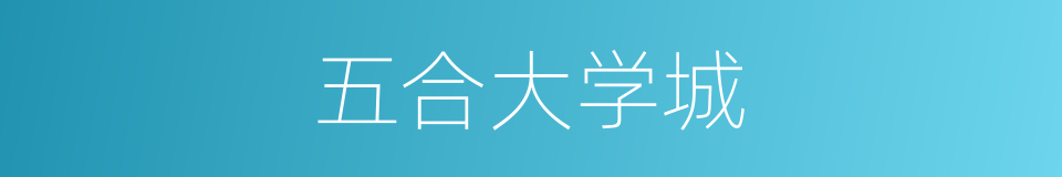 五合大学城的同义词