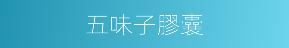 五味子膠囊的同義詞