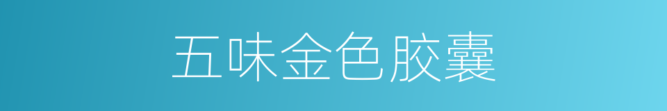 五味金色胶囊的同义词