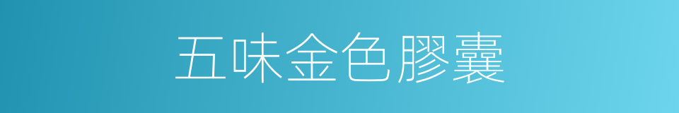 五味金色膠囊的同義詞