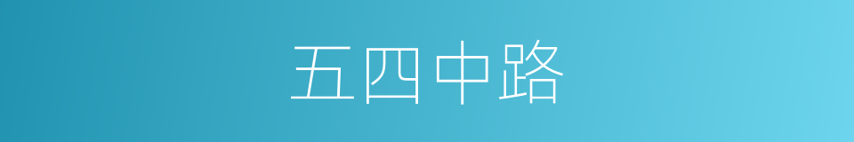 五四中路的同义词
