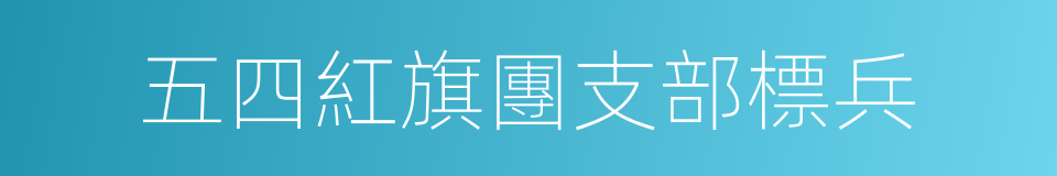 五四紅旗團支部標兵的同義詞
