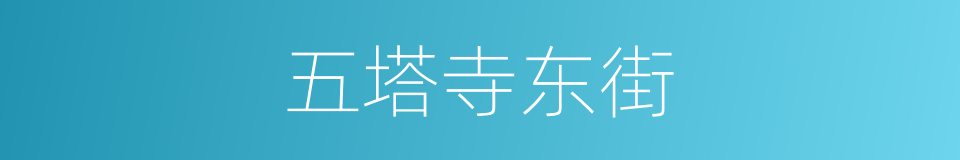 五塔寺东街的同义词