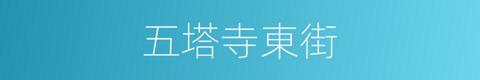 五塔寺東街的同義詞