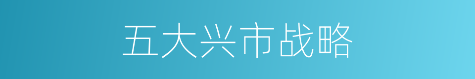 五大兴市战略的同义词
