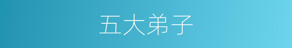五大弟子的同义词