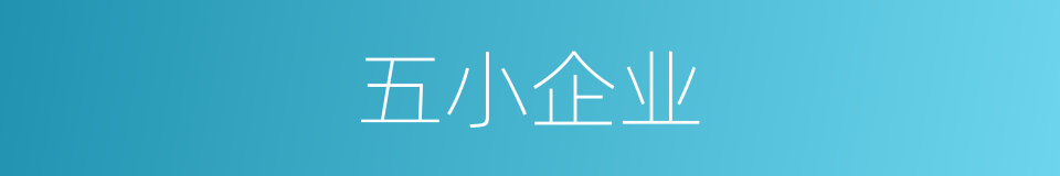 五小企业的同义词