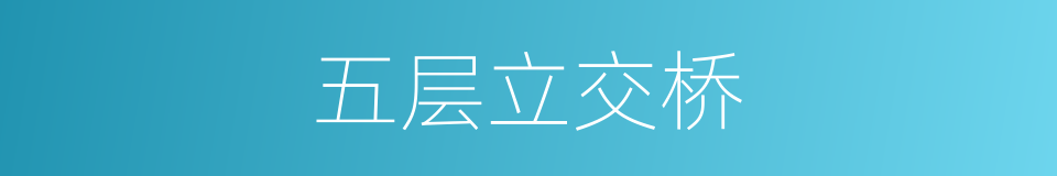 五层立交桥的同义词