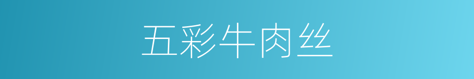 五彩牛肉丝的同义词