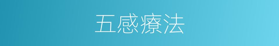 五感療法的同義詞