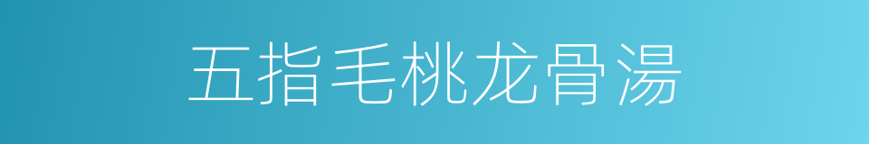 五指毛桃龙骨湯的同義詞